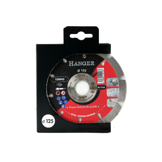 Disque diamant 125 mm pour le béton segment 10 mm - HANGER - 150042-Lire la description