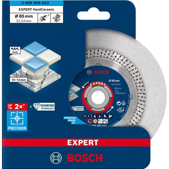 Bosch EXPERT HardCeramic Diamanttrennscheiben, 85 x 22.23 x 1,6 x 7 mm-Beschreibung lesen
