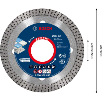 Bosch EXPERT HardCeramic Diamanttrennscheiben, 85 x 22.23 x 1,6 x 7 mm-Beschreibung lesen