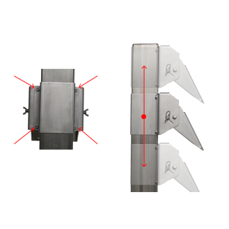 Support pour moniteur en Inox-Lire la description