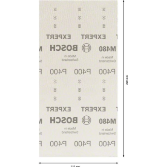 Bosch EXPERT M480 Schleifnetz fr Schwingschleifer, 115 x 230 mm, K 400, 50-tlg.-Beschreibung lesen