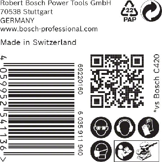 Bosch EXPERT M480 Schleifnetz fr Schwingschleifer, 115 x 230 mm, K 400, 50-tlg.-Beschreibung lesen
