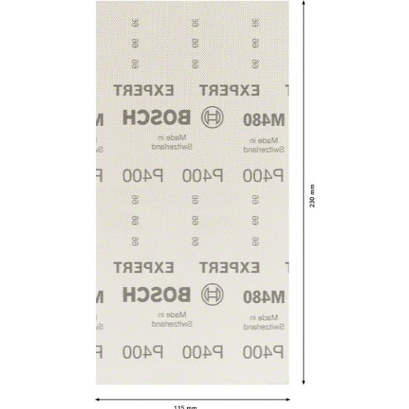 Bosch EXPERT M480 Schleifnetz fr Schwingschleifer, 115 x 230 mm, K 400, 50-tlg.-Beschreibung lesen