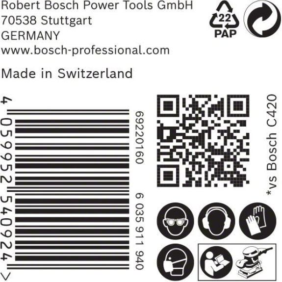 Bosch EXPERT M480 Schleifnetz fr Schwingschleifer, 115 x 230 mm, K 100-Beschreibung lesen