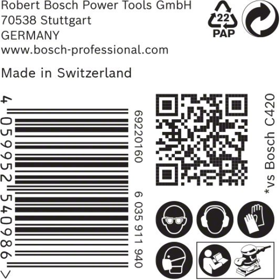 Bosch EXPERT M480 Schleifnetz fr Schwingschleifer, 93 x 186 mm, K 400, 50-tlg.-Beschreibung lesen