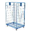 Roll conteneur 3 côtés peint avec roues en polyamide
