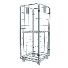 Roll conteneur 4 côtés 1 porte électro-zingué PKM01-EZ - Polyamide 4 piv. dont 2 avec frein