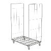 Maxi Roll conteneur 2 côtés électro-zingué PKM13-EZ - Roues Polyamide - 2 fixes 2 piv. avec frein