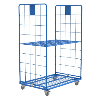 Roll conteneur 2 côtés avec roues en polyamide-Lire la description