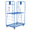 Roll conteneur 2 côtés avec roues en polyamide