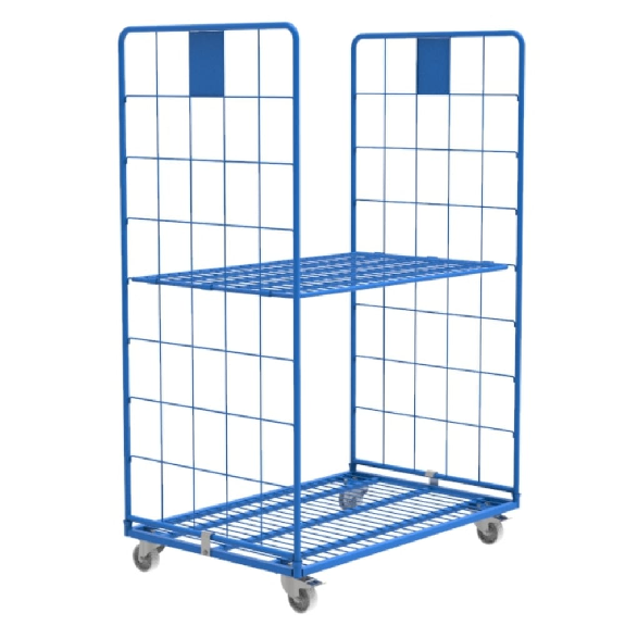 Roll conteneur 2 côtés avec roues en polyamide-Lire la description