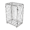 Roll conteneur antivol avec roues en polyamide
