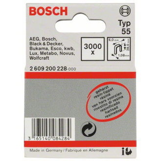 Schmalrückenklammer Typ 55, geharzt 6 x 1,08 x 28 mm, 3000er-Pack-Beschreibung lesen