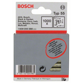 Schmalrückenklammer Typ 55, geharzt 6 x 1,08 x 26 mm, 1000er-Pack-Beschreibung lesen
