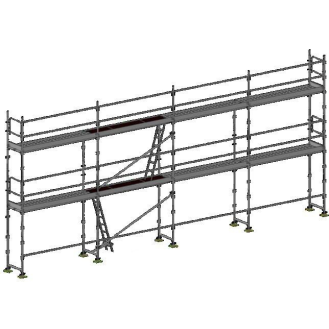 Lot Echafaudage Façadier 78m² - DUO45 - DACAME (Sans Planchers - Sans Plinthes)-Lire la description