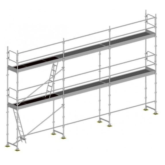 Lot Echafaudage Façadier 60m² - DUO45 - DACAME (Avec Planchers - Sans Plinthes)-Lire la description