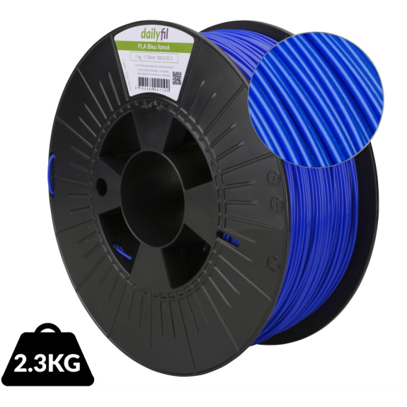PLA dailyfil Bleu foncé 1.75 mm 2.3kg-Lire la description