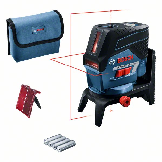 Bosch Kombilaser GCL 2-50 C, mit 4 x 1,5-V-LR6-(AA)-Batterien, Akku-Adapter, RM 2-Beschreibung lesen