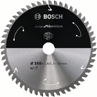 Bosch Akku-Kreissgeblatt Standard for Aluminium, 160 x 1,8/1,3 x 20, 52 Zhne-Beschreibung lesen