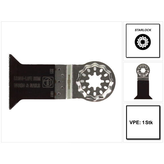 Fein E-Cut Long-Life-Sgeblatt, Lnge 50 mm, Breite 50 mm, VE 1 St, Aufnahme SL-Beschreibung lesen