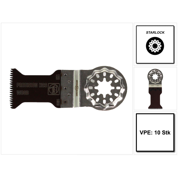 Fein E-Cut Precision-Sgeblatt, Lnge 50 mm, Breite 35 mm, VE 10 St, Aufnahme SL Fein E-Cut Precision-Sgeblatt, Lnge 50 mm, Breite 35 mm, VE 10 St, Aufnahme SL-Beschreibung lesen