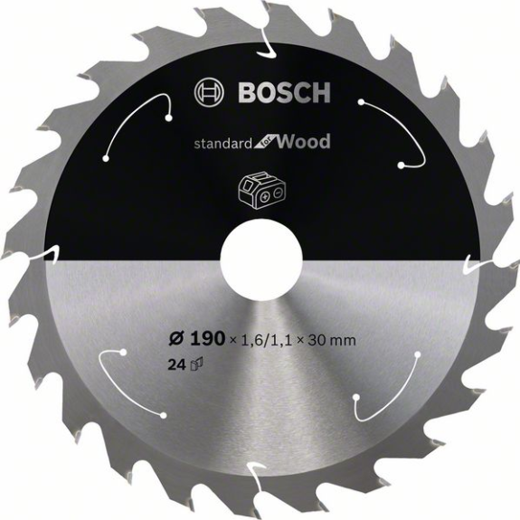 HM-Kreissägeblatt 190x1,6/1,1x30 24Z  VE à 1 Stück Standard Wood f Akkusägen-Beschreibung lesen