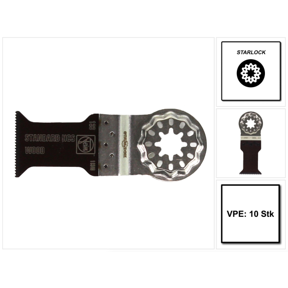 Fein E-Cut Standard-Sgeblatt, Lnge 50 mm, Breite 35 mm, VE 10 St, Aufnahme SL-Beschreibung lesen