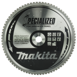 Makita SPECIALIZED Sgeb.355x30x80Z-Beschreibung lesen