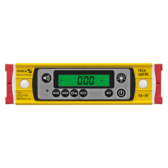 Stabila Digitale Wasserwaage TECH 196 DL, 23 cm, wasser- und staubdicht nach IP-Beschreibung lesen