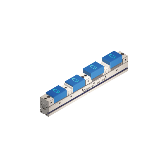 Étau multiflex pour les usinages les plus polyvalents .<br />Art.611 T2.x500 avec mâchoires doubles .<br />Paire de supports Art.298 fournie gratuitement .-Lire la description