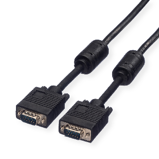 ROLINE SVGA-Kabel HD15 ST - ST mit Ferritkern, 15 m-Beschreibung lesen