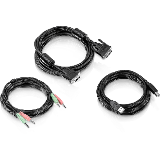 TRENDnet TK-CD15 Kit de câble KVM Audio, USB, DVI-I, 4,5m-Lire la description