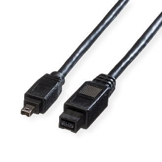 ROLINE IEEE 1394b / IEEE 1394 Kabel, 9/4polig, schwarz, 1,8 m-Beschreibung lesen
