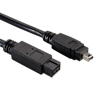 ROLINE IEEE 1394b / IEEE 1394 Kabel, 9/4polig, schwarz, 1,8 m-Beschreibung lesen