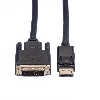 ROLINE DisplayPort Kabel DP ST - DVI ST, LSOH, schwarz, 1,5 m