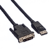 ROLINE DisplayPort Kabel DP ST - DVI ST, LSOH, schwarz, 1,5 m