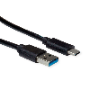 ROLINE RM USB 3.2 Gen 1 Kabel, A-C, ST/ST, schwarz, 0,5 m