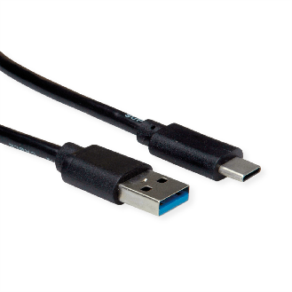 ROLINE RM USB 3.2 Gen 1 Kabel, A-C, ST/ST, schwarz, 0,5 m-Beschreibung lesen