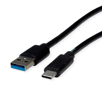 ROLINE RM USB 3.2 Gen 1 Kabel, A-C, ST/ST, schwarz, 0,5 m-Beschreibung lesen