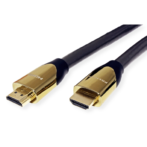 ROLINE PREMIUM Câble HDMI Ultra HD avec Ethernet, 4K, M/M, noir, 9 m-Lire la description