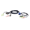 ATEN 2L-7DX2U KVM-Kabel VGA zu DVI 1,8m, schwarz, 1,8 m