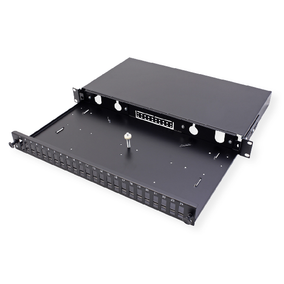 VALUE Panneau de brassage vide 1 UH, amovible, 24x SC-DX/LC quadruple-Lire la description