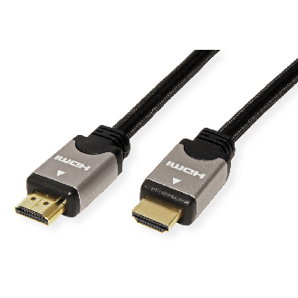 ROLINE Câble HDMI High Speed avec Ethernet, noir / argent, 7,5 m-Lire la description