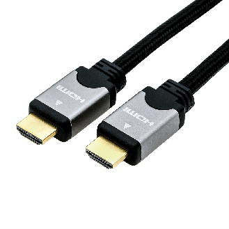 ROLINE Câble HDMI High Speed avec Ethernet, noir / argent, 7,5 m-Lire la description