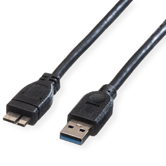ROLINE USB 3.2 Gen 1 Kabel, A ST - Micro A ST, schwarz, 2 m-Beschreibung lesen