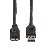 ROLINE USB 3.2 Gen 1 Kabel, A ST - Micro A ST, schwarz, 2 m ROLINE USB 3.2 Gen 1 Kabel, A ST - Micro A ST, schwarz, 2 m