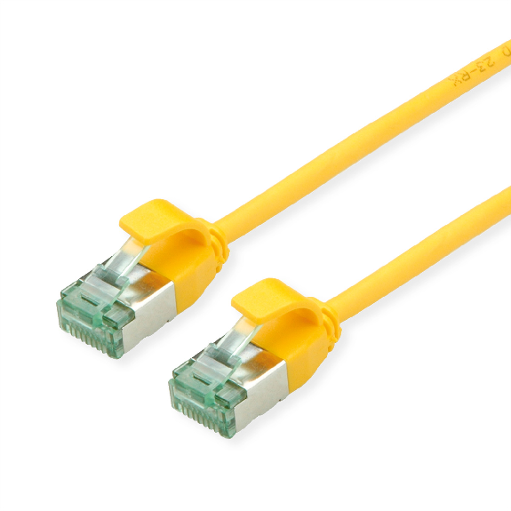 ROLINE RM Cordon DataCenter U/FTP Cat.6A (Classe EA), slim, jaune, 5 m-Lire la description