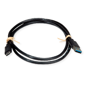 ROLINE RM USB 3.2 Gen 1 Kabel, A-C, ST/ST, schwarz, 1 m-Beschreibung lesen