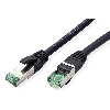 ROLINE RM Patchkabel Kat.6A S/FTP (PiMF), schwarz, 0,5 m