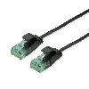 ROLINE RM UTP DataCenter Patchkabel Kat.6A (Class EA), slim, schwarz, 1 m